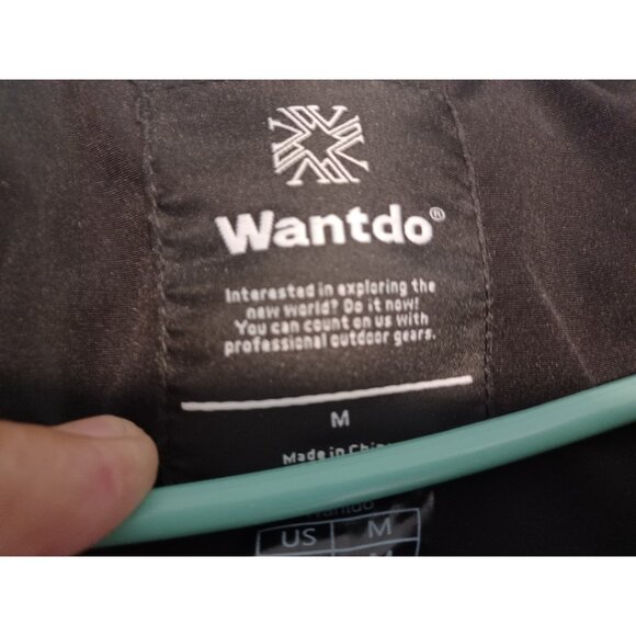 Wantdo Womens Black Long Sleeve Full Zip Removable Hooded Jacket Medium - Picture 6 of 10